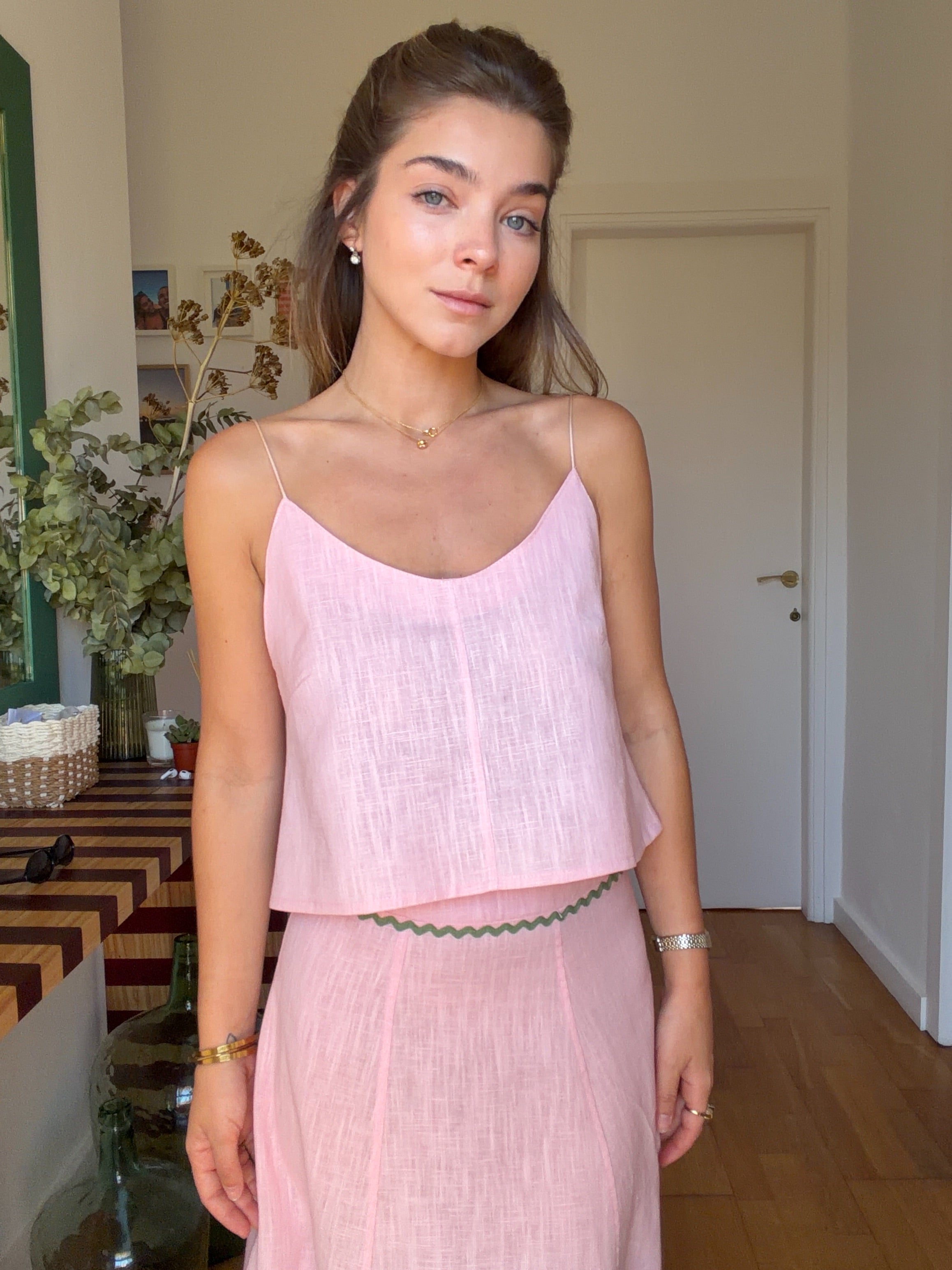 Top Carlota - Lino Rosa