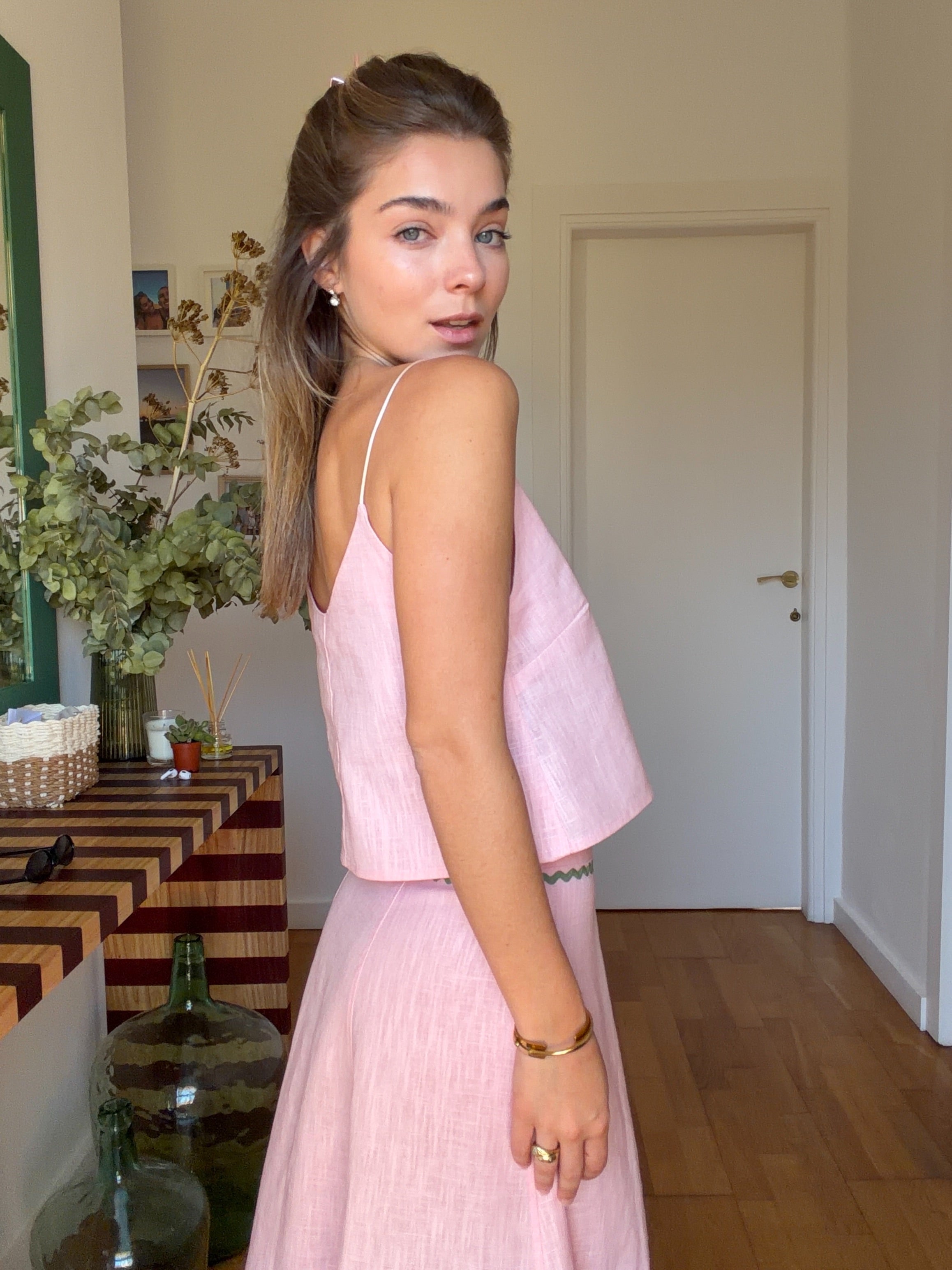 Top Carlota - Lino Rosa