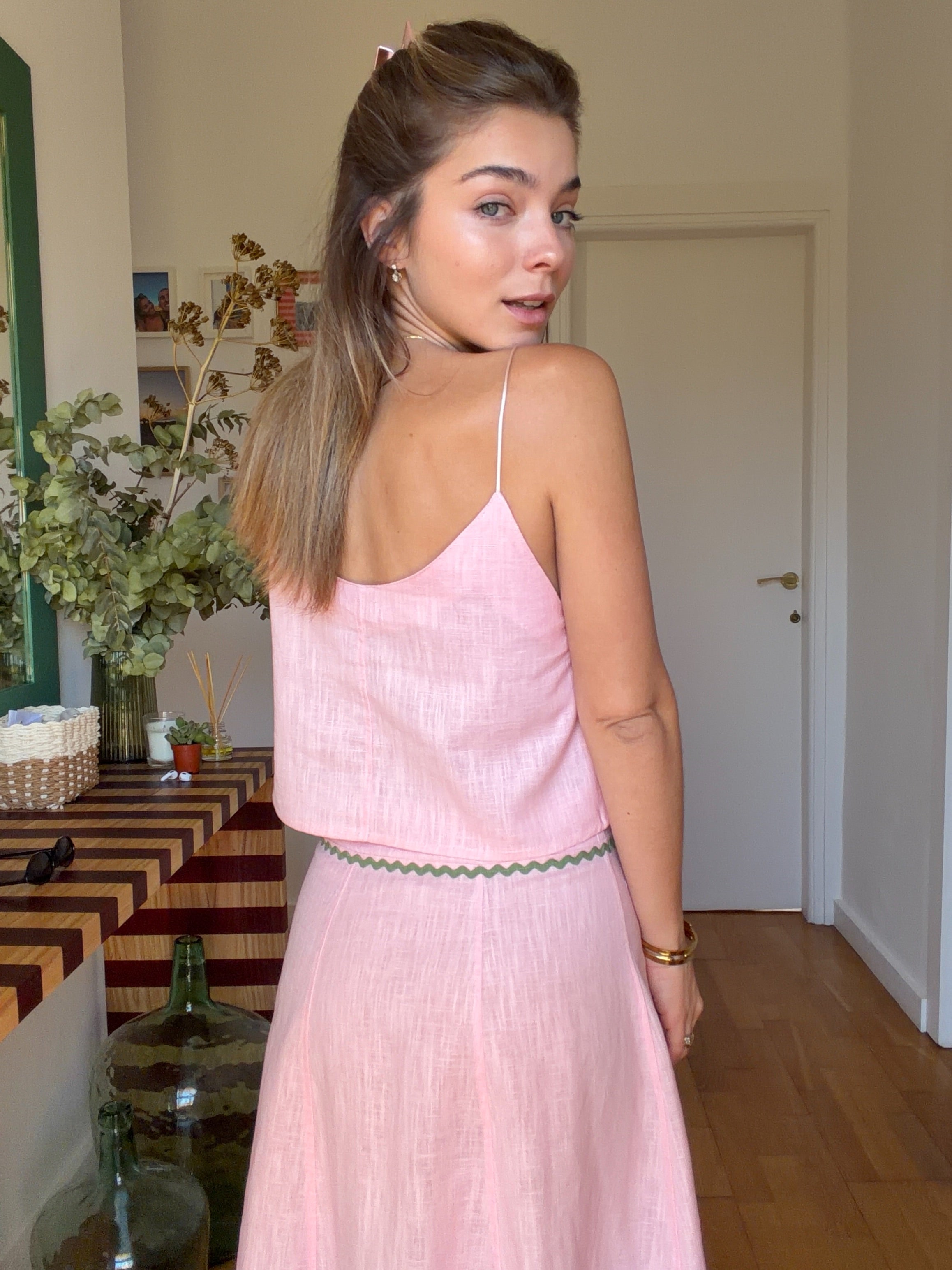 Top Carlota - Lino Rosa